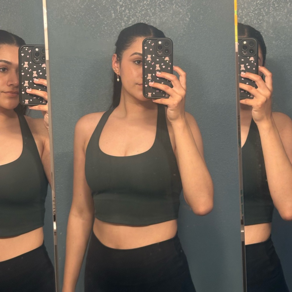 Dark green active top